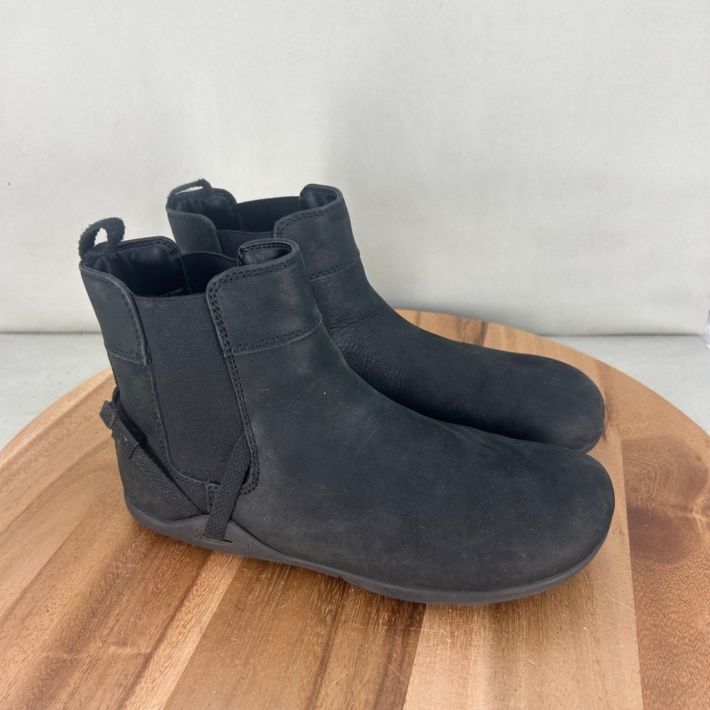 Xero Shoes Womens Tari Black Leather Chelsea Barefoot Boot RP02-05/FW23 Size 8